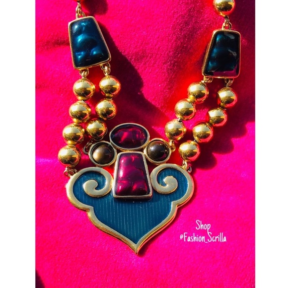 YSL Vintage Yves Saint Laurent Goossens Gripoix Necklace - Picture 4 of 8